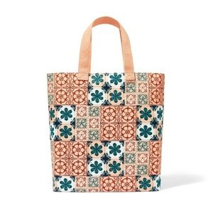 Agua Bendita x Target Blush/Pink/Navy 
Mixed Coral Tile Print Large Tote Bag